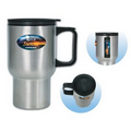 Brand Gear 12 Oz. Stainless Steel Travel Mug w/ Black Trim